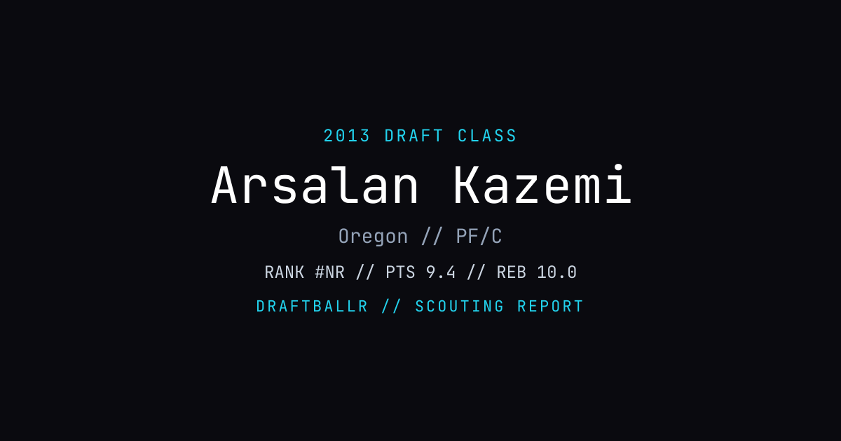 Arsalan Kazemi - 2013 NBA Draft Profile | DRAFTBALLR | DRAFTBALLR