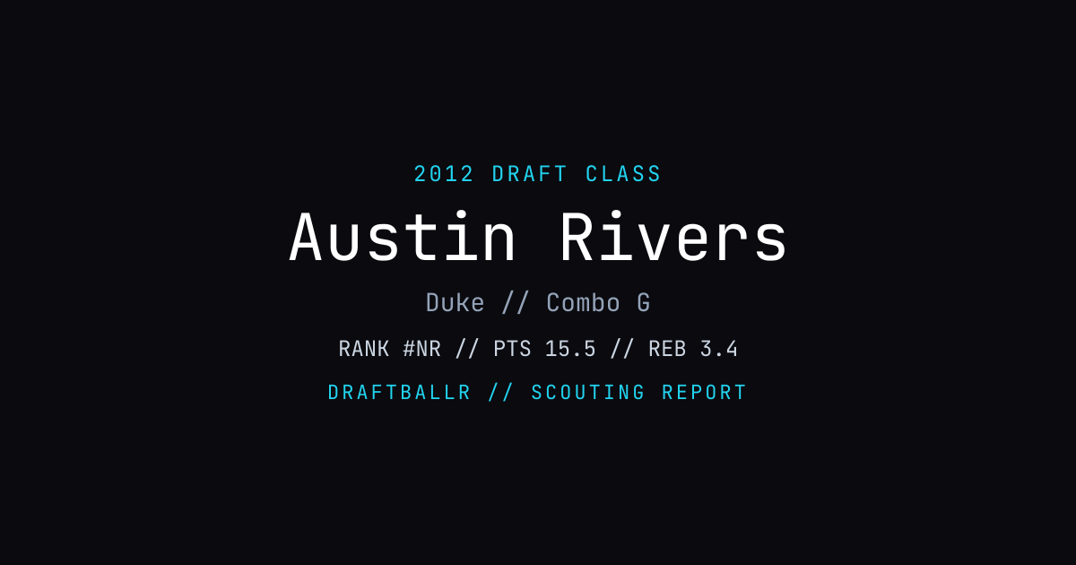 Austin Rivers - 2012 NBA Draft Profile | DRAFTBALLR | DRAFTBALLR