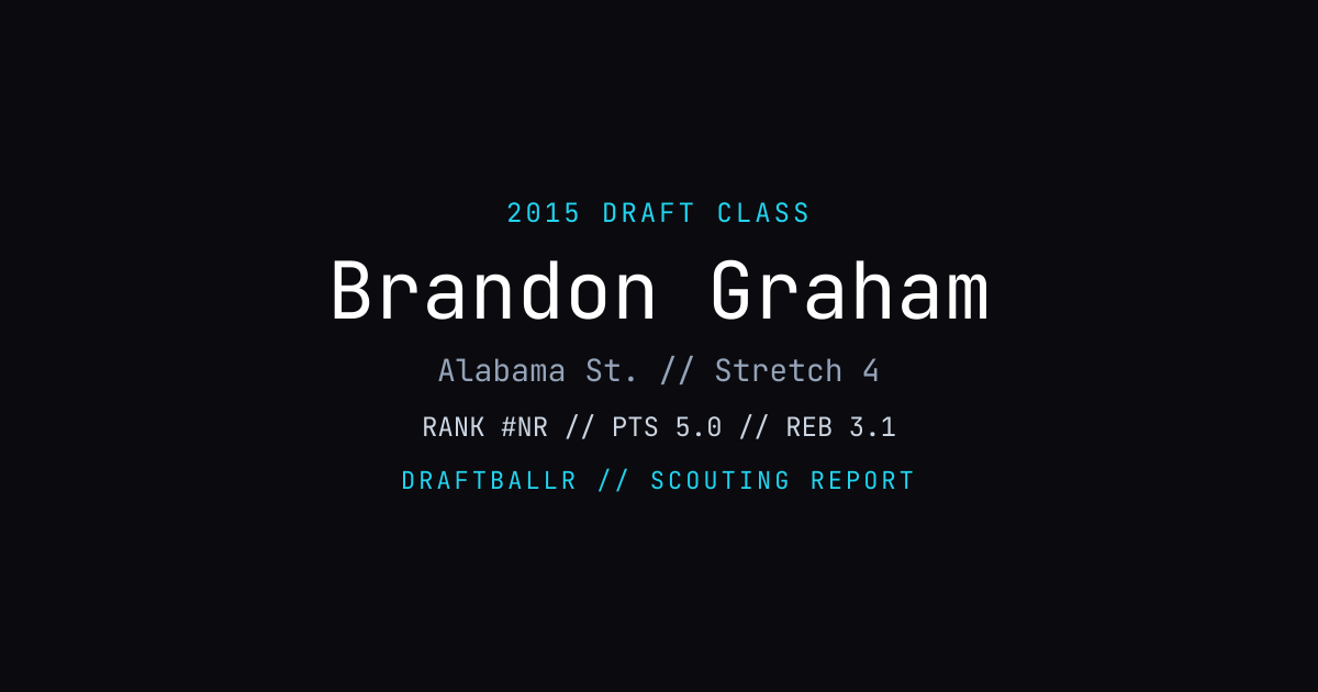 Brandon Graham - 2015 NBA Draft Profile | DRAFTBALLR | DRAFTBALLR