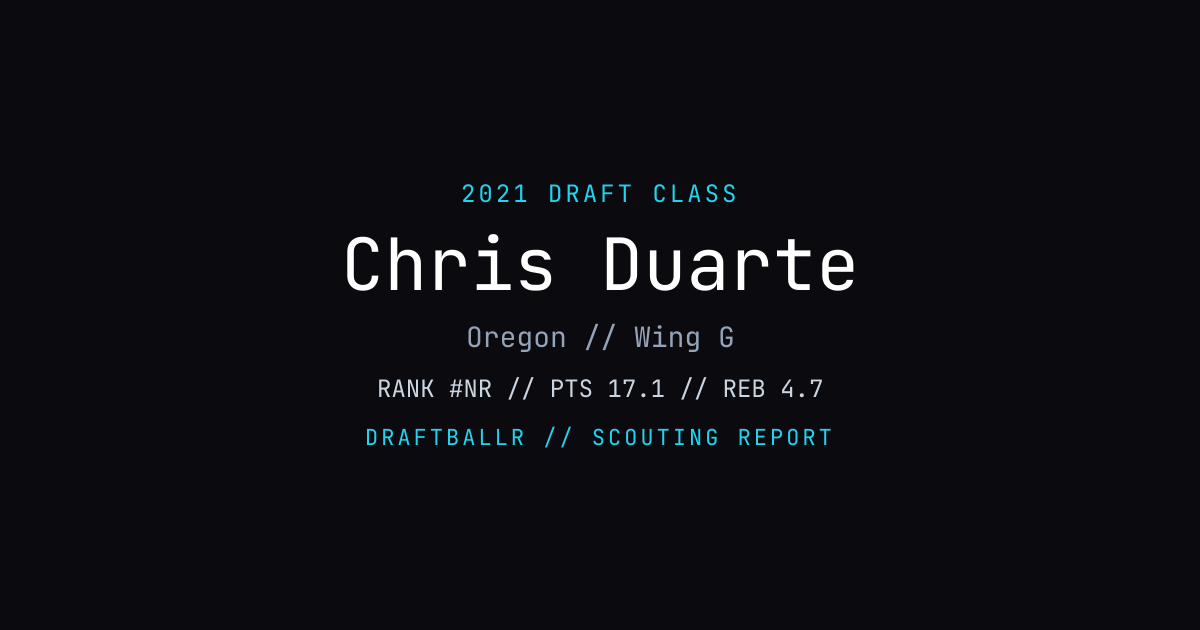 Chris Duarte - 2021 NBA Draft Profile | DRAFTBALLR | DRAFTBALLR