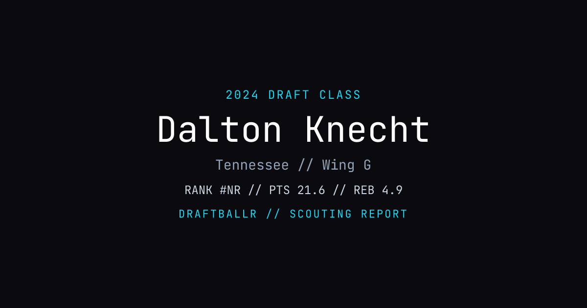 Dalton Knecht - 2024 NBA Draft Profile | DRAFTBALLR | DRAFTBALLR