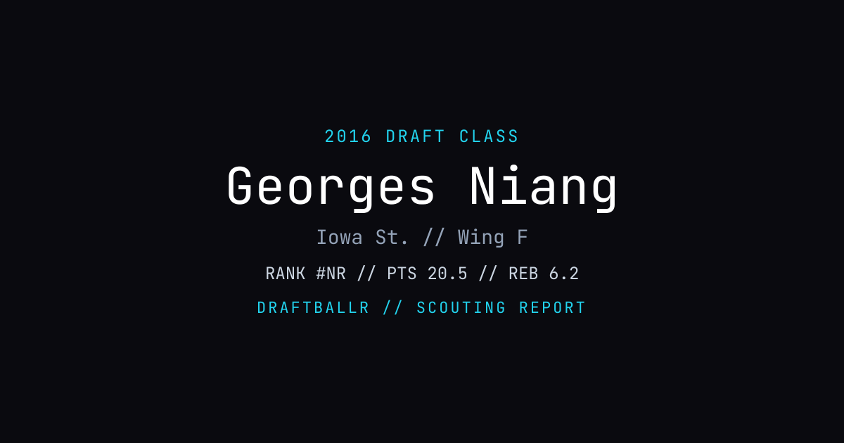 Georges Niang - 2016 NBA Draft Profile | DRAFTBALLR | DRAFTBALLR