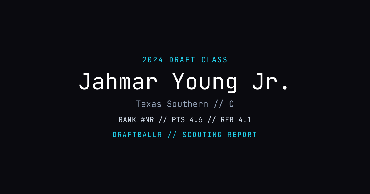 Jahmar Young Jr. - 2024 NBA Draft Profile | DRAFTBALLR | DRAFTBALLR
