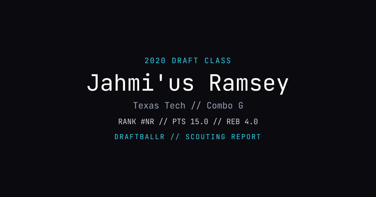 Jahmi'us Ramsey - 2020 NBA Draft Profile | DRAFTBALLR | DRAFTBALLR