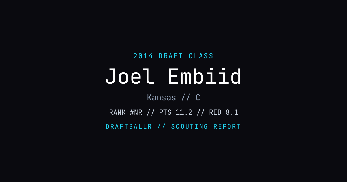 Joel Embiid - 2014 NBA Draft Profile | DRAFTBALLR | DRAFTBALLR