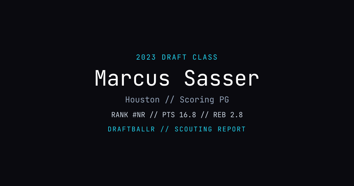 Marcus Sasser - 2023 NBA Draft Profile | DRAFTBALLR | DRAFTBALLR