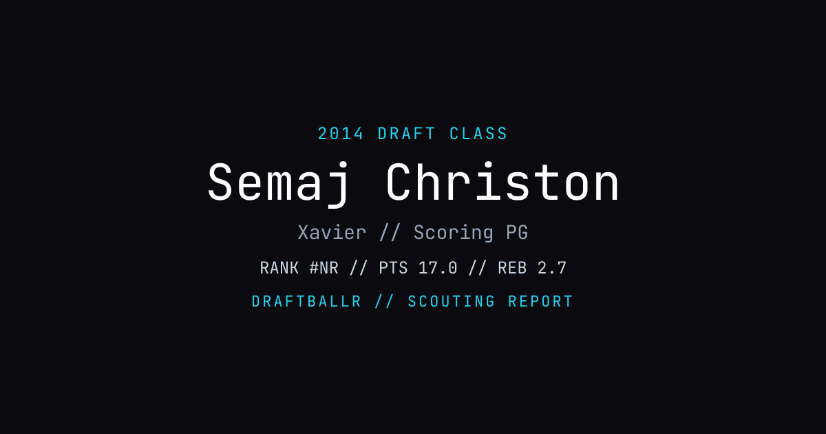 Semaj Christon - 2014 NBA Draft Profile | DRAFTBALLR | DRAFTBALLR