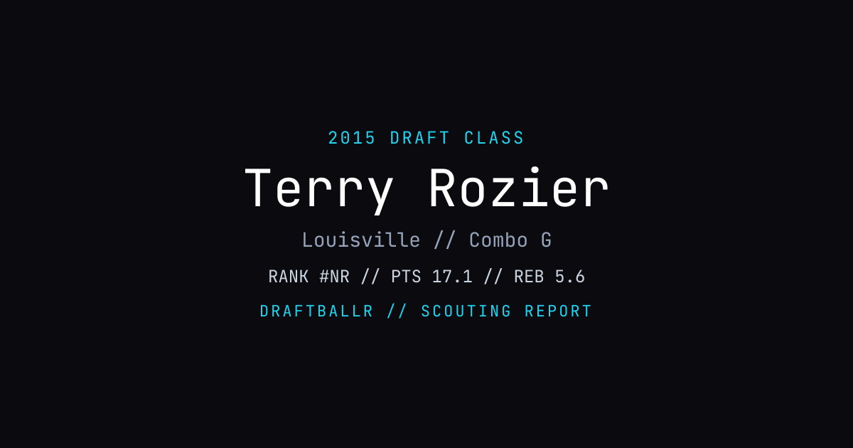 Terry Rozier - 2015 NBA Draft Profile | DRAFTBALLR | DRAFTBALLR