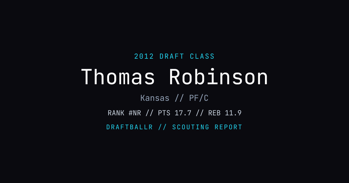 Thomas Robinson - 2012 NBA Draft Profile | DRAFTBALLR | DRAFTBALLR