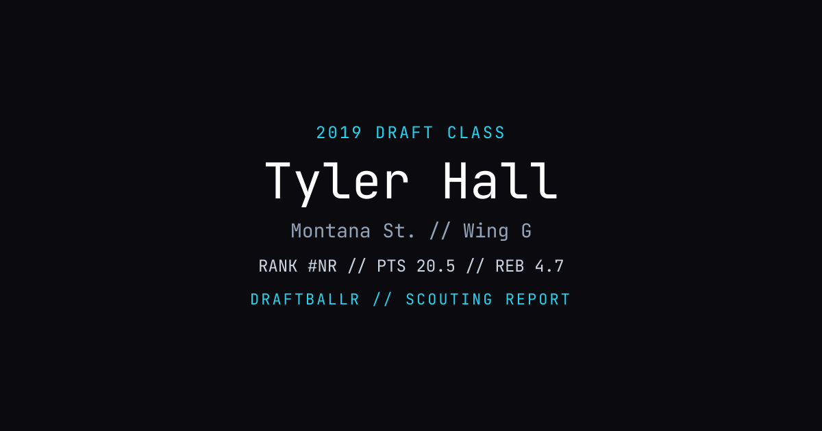 Tyler Hall - 2019 NBA Draft Profile | DRAFTBALLR | DRAFTBALLR