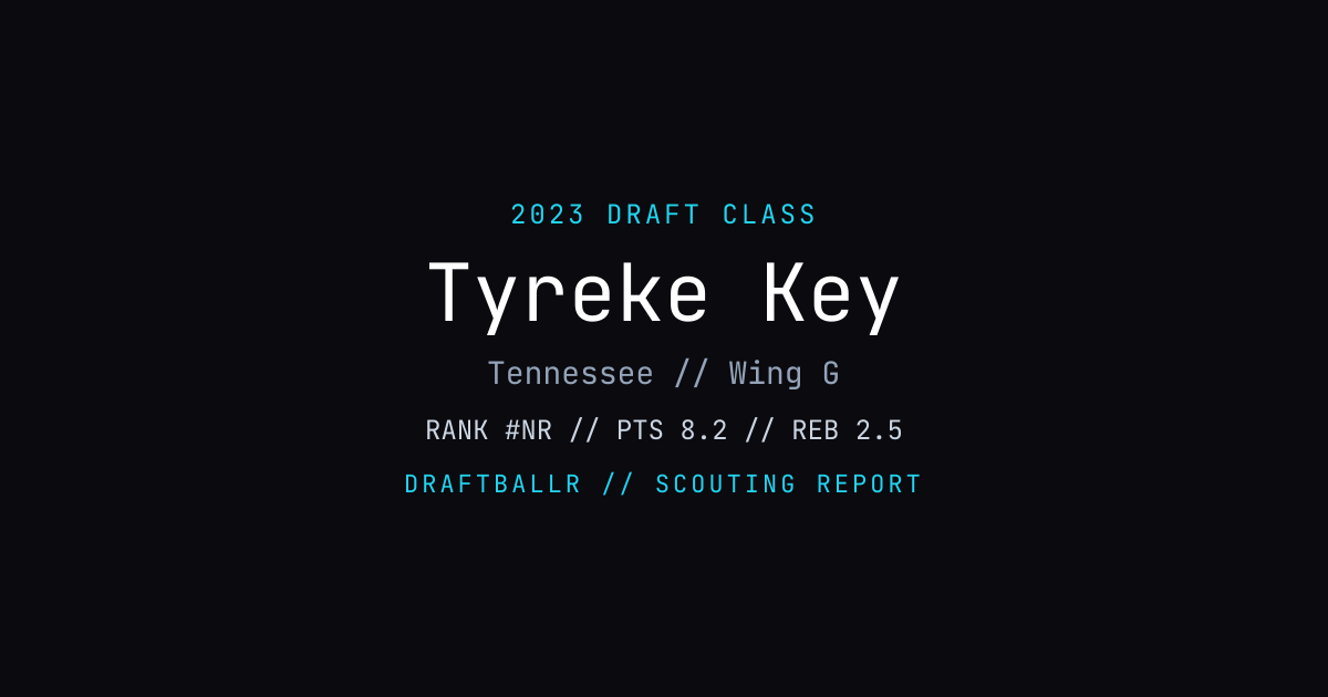 Tyreke Key - 2023 NBA Draft Profile | DRAFTBALLR | DRAFTBALLR